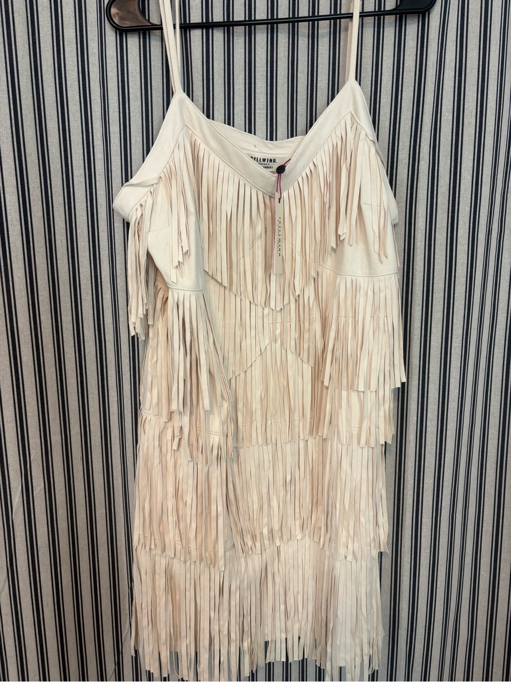 Idyllwind Cream Fringe Mini Dress
